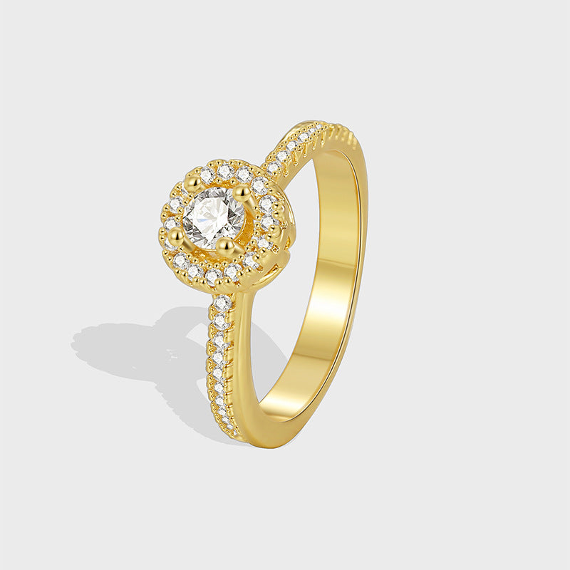 Veyra Damenring Zirkonia – Vergoldet Elegant