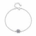 Veyra Schneeflocken Armband – Moissanit 925 Silber