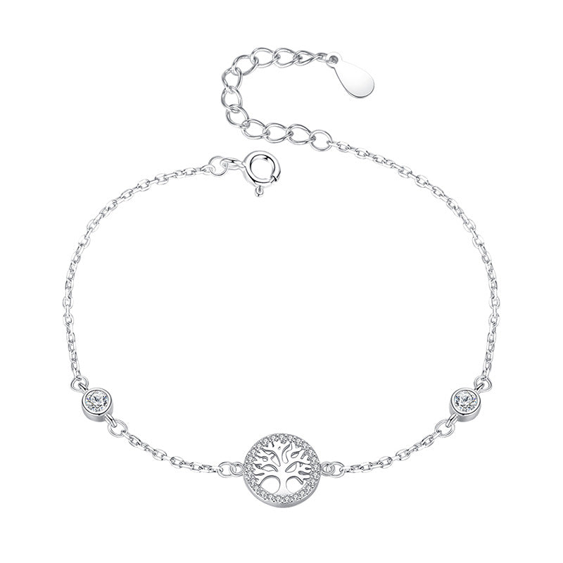 Veyra Lebensbaum Armband – 925 Silber mit Zirkonia Damen