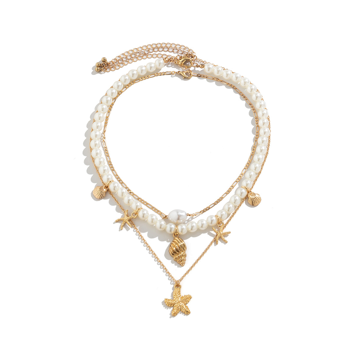 Veyra Halsketten-Set Seestern & Perle – 3-teilig