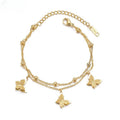 Veyra Armband Schmetterling – 14K Gold Titanstahl Zweilagig