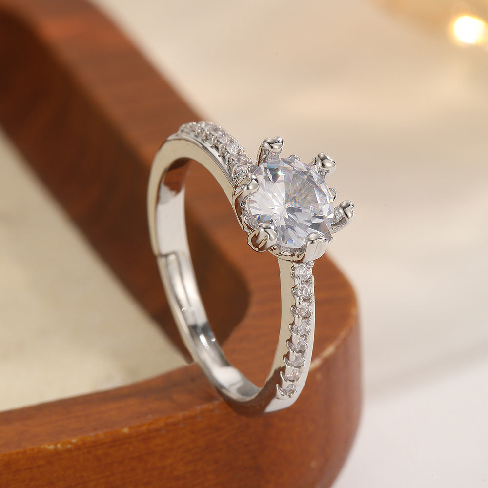 Veyra Ring with Zirconia – Adjustable in Gold & White Gold