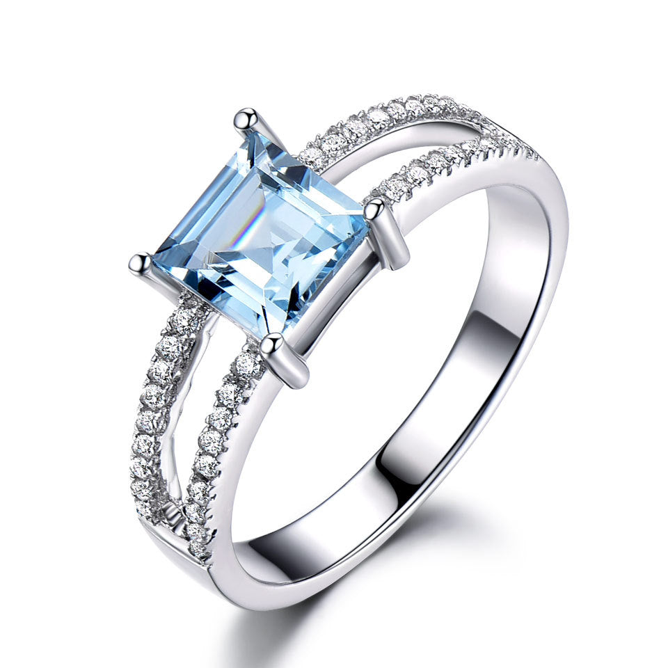 Veyra Sky Blue Topaz Ring – 925 Silber