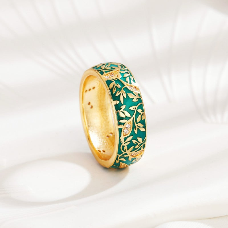 Veyra Ring Emaille – Buntes Muster Unisex