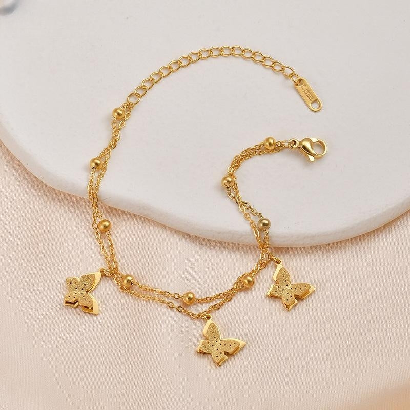 Veyra Armband Schmetterling – 14K Gold Titanstahl Zweilagig