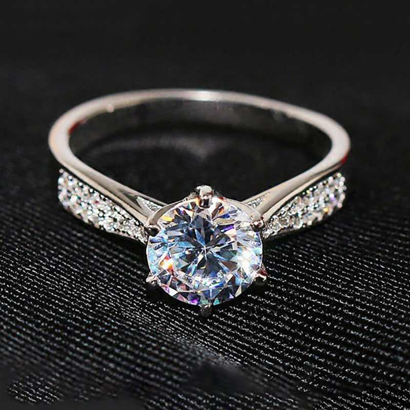 Veyra Luxus Moissanit Ring – Runder Wickelring mit Diamant-Optik