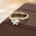 Veyra Ring with Zirconia – Adjustable in Gold & White Gold