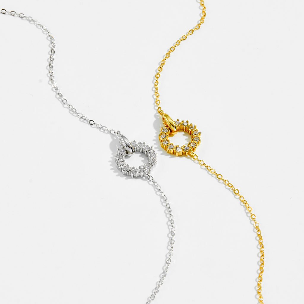Veyra Verschlungenes Zirkonia Armband – 925 Silber