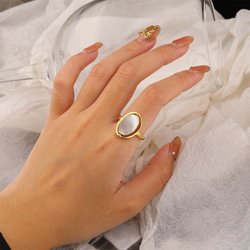 Veyra Retro Zeigefinger Ring – 925 Silber vergoldet