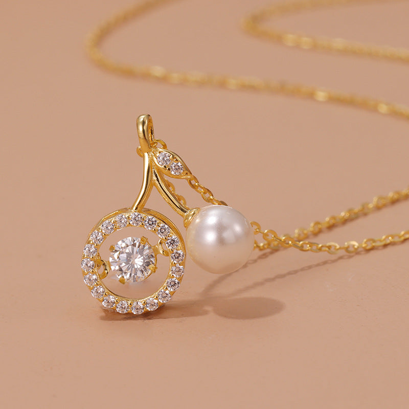 Veyra Cherry Necklace - 925 Silver Light Luxury Women's