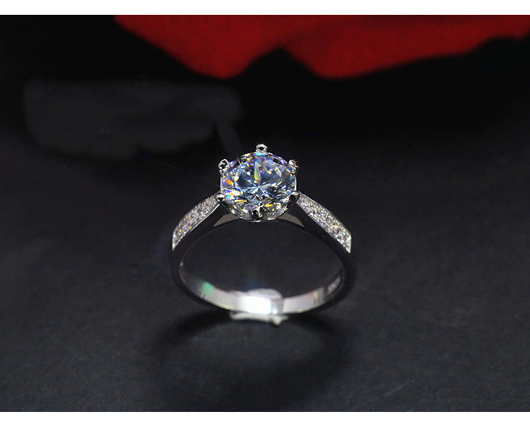 Veyra Luxus Moissanit Ring – Runder Wickelring mit Diamant-Optik