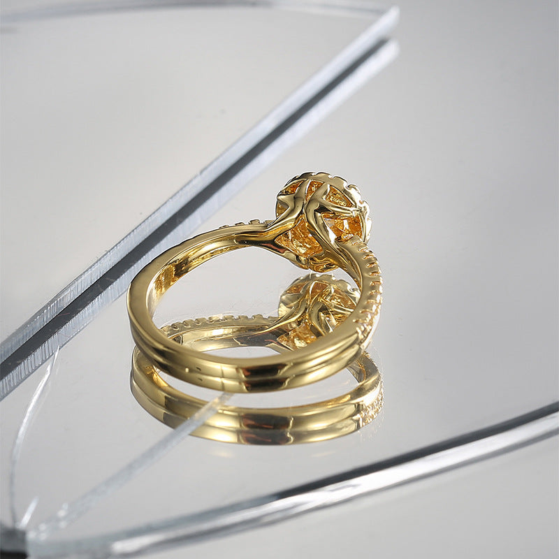 Veyra Damenring Zirkonia – Vergoldet Elegant