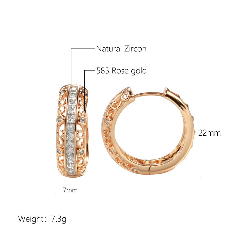 Veyra Ohrringe Roségold – Zirkonia Clip-On