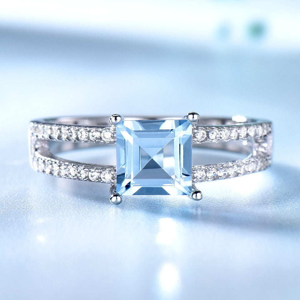 Veyra Sky Blue Topaz Ring – 925 Silber