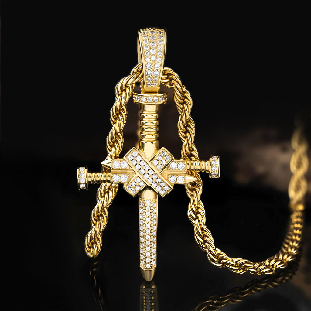 Veyra Halskette Kreuz Zirkonia – Hip-Hop Punk Vintage