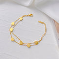 Veyra Damenarmband Doppelherz – Titanstahl Gold