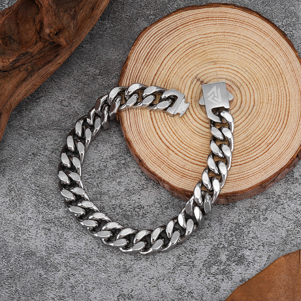 Veyra Herrenarmband Cuban Link – Edelstahl Vintage