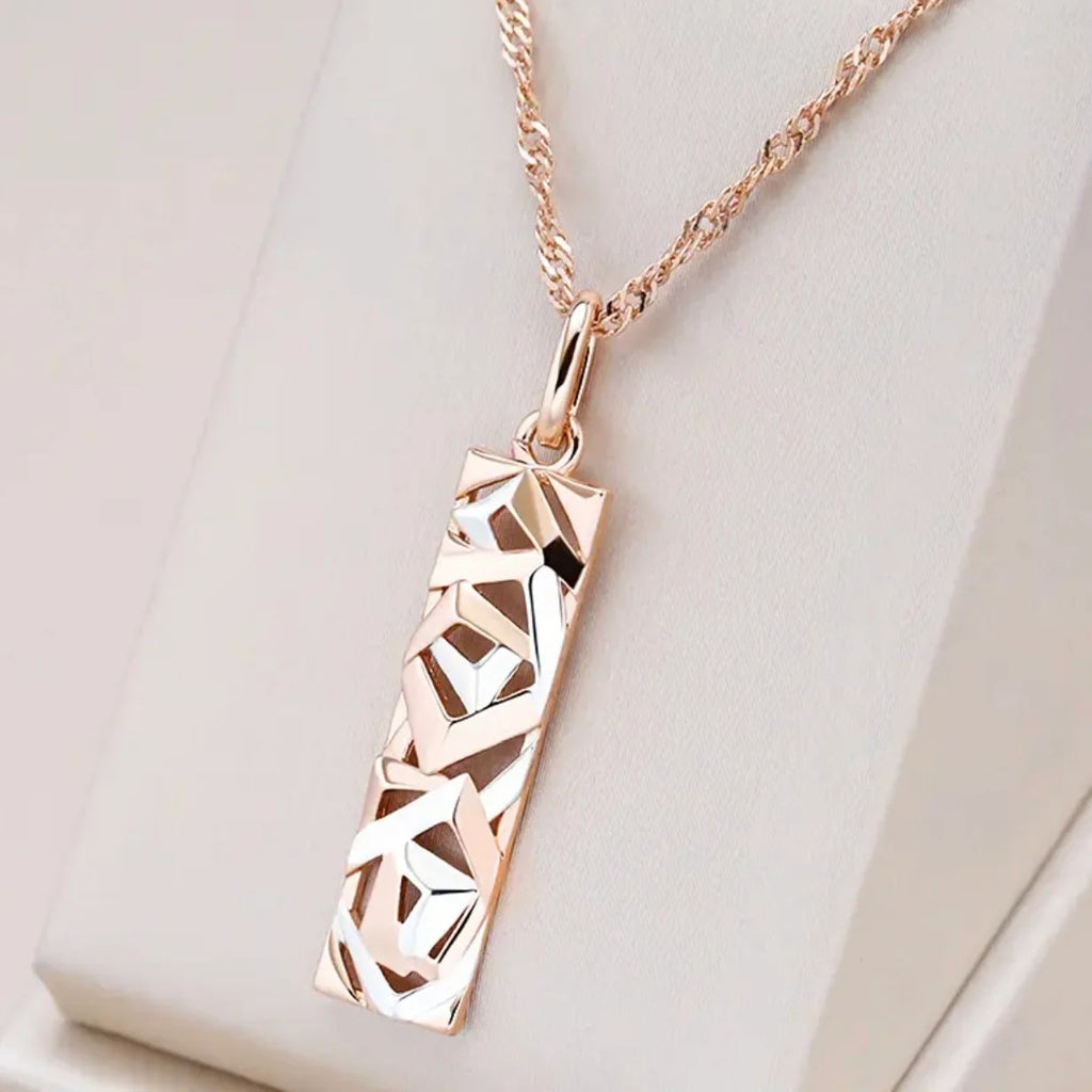 Veyra Halskette Zweifarbig – Gold & Silber Anhänger